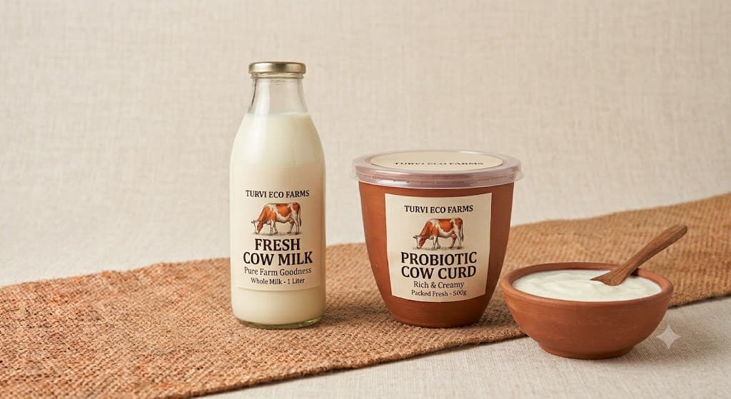 Cow Milk & Curd Combo